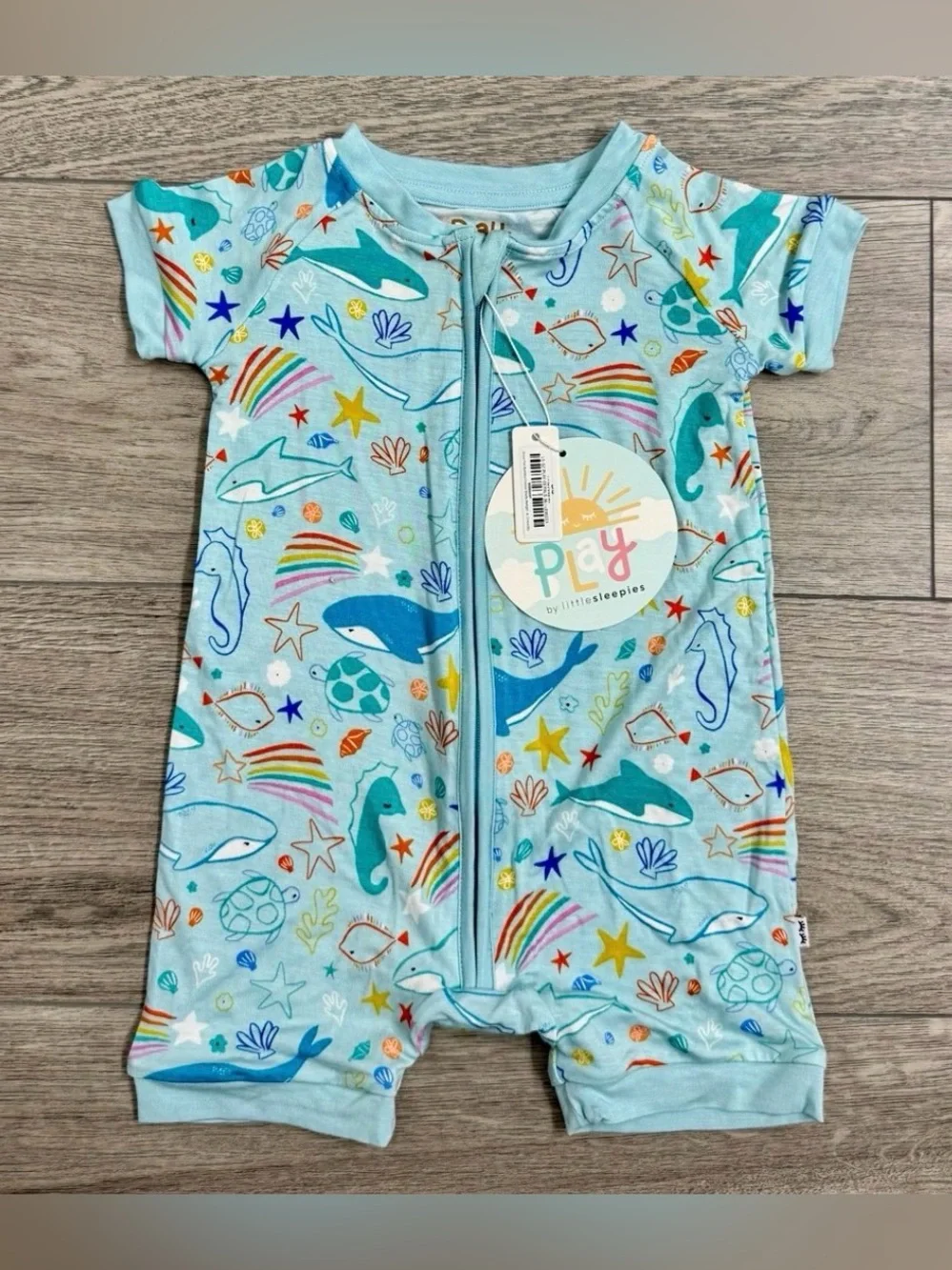 Little sleepies ocean pals shorty zippy 6-12
